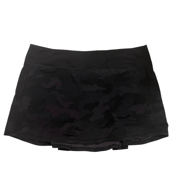 Lululemon Pace Rival Mid Rise Skirt *Tall - Camo/Black SZ 12 - Picture 3 of 7